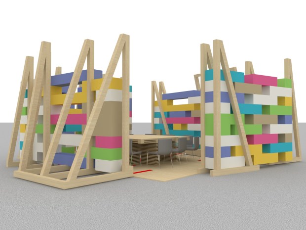 Allestimento B4Box - Colori Chrèon - Legno MAK Holz